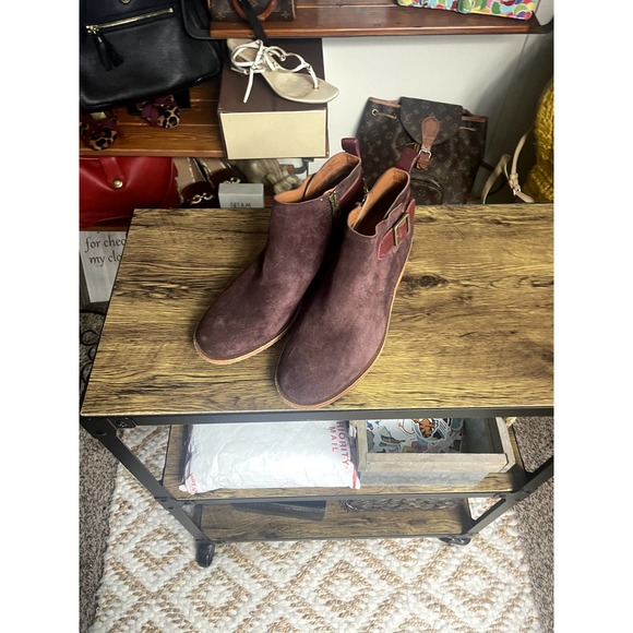 KorkEase Shoes Kork Ease Purple Leather Booties 8 Poshmark